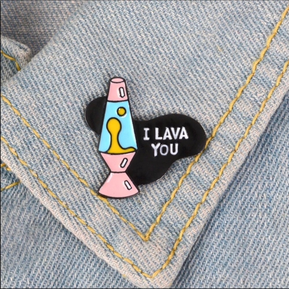 “I Lava You” Enamel Pin Brooch Badge Jewelry